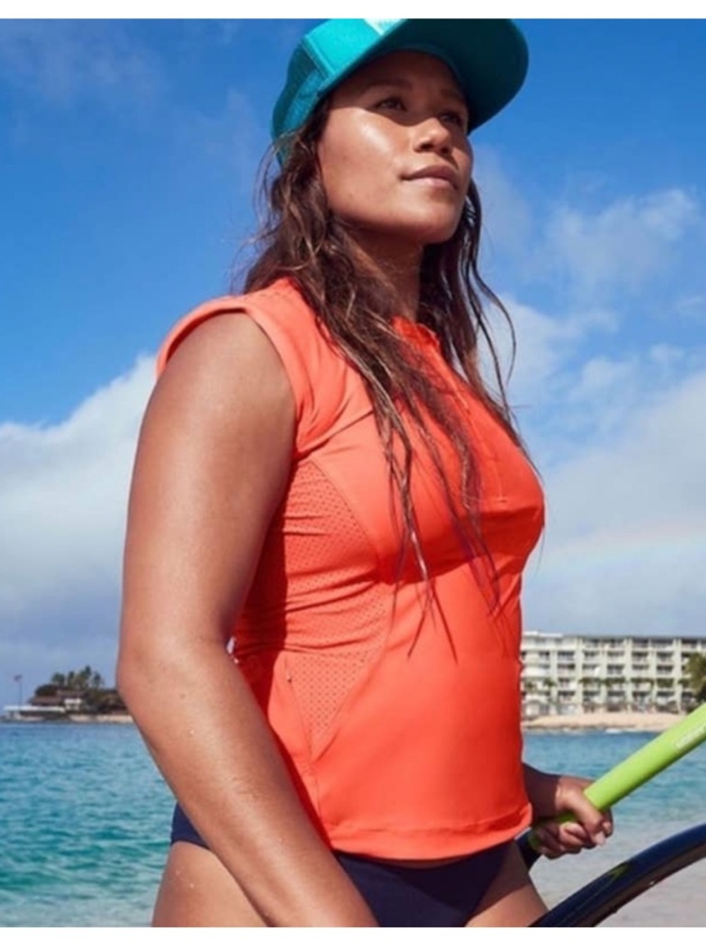 Athleta Bright Coral Pacifica II NWOT Top